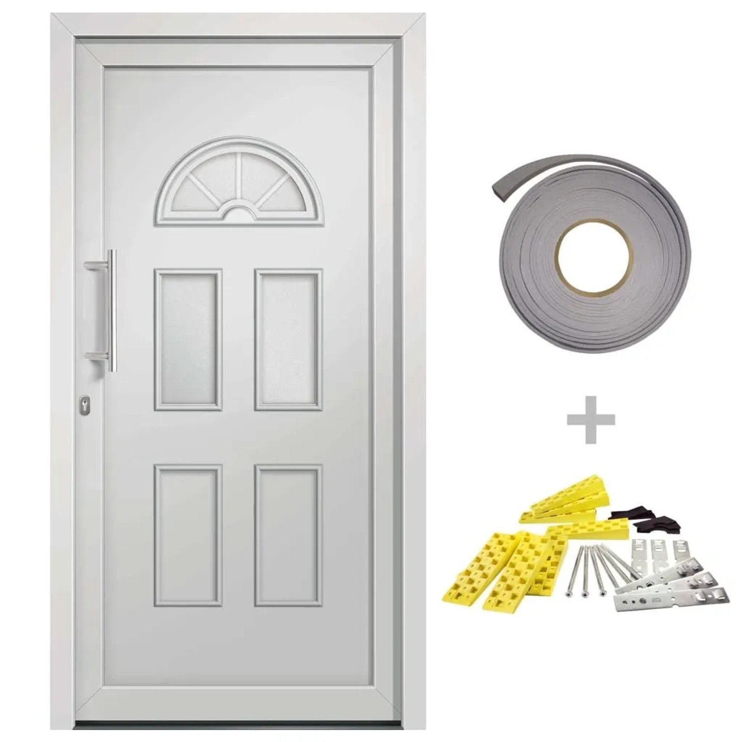 vidaXL Haustür Weiß 88x208 cm 279250