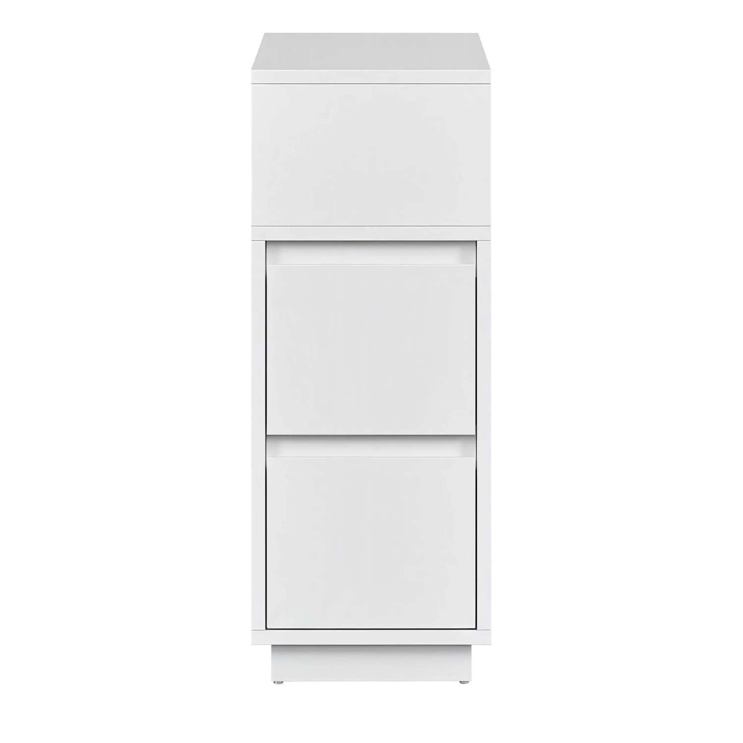 Vasagle Nachttisch Schmal mit 2 Schubladen 65 cm x 30 cm x 25 cm Weiß
