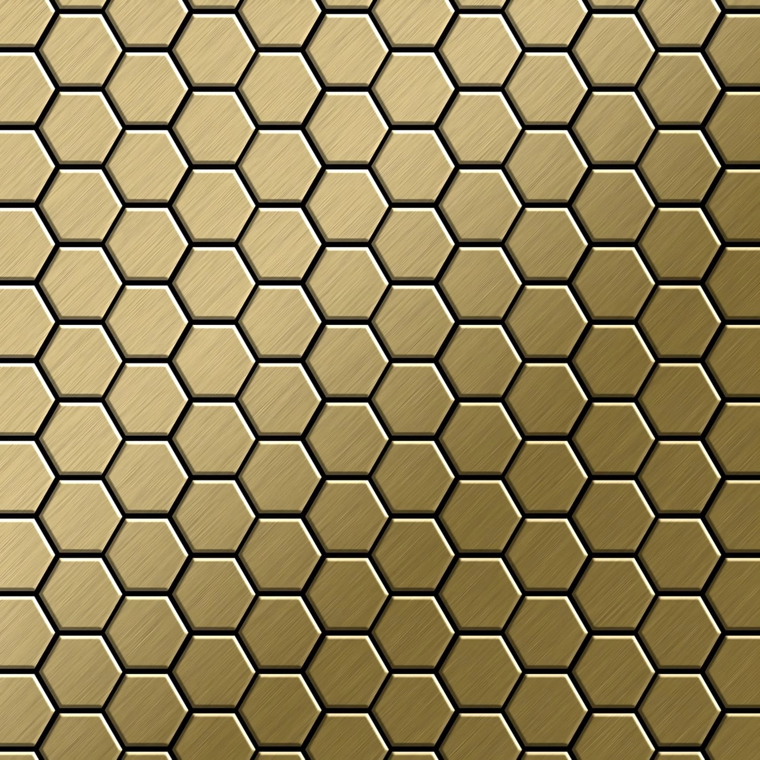 ALLOY Mosaik Fliese Massiv Metall Titan Gebürstet Gold 1,6mm Stark Honey-ti günstig online kaufen