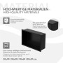 Schwarze LuxeBath Wandnische aus Edelstahl, 20x30x10 cm, für Dusche.
