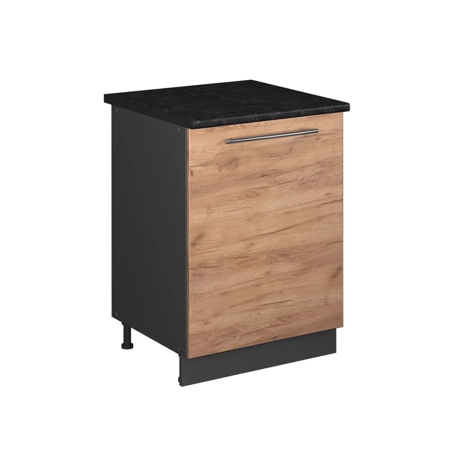 Vicco Küchenunterschrank Fame-Line Goldkraft Eiche/Anthrazit 60 x 82 1 Tür mit Arbeitsplatte Art Nr 65162