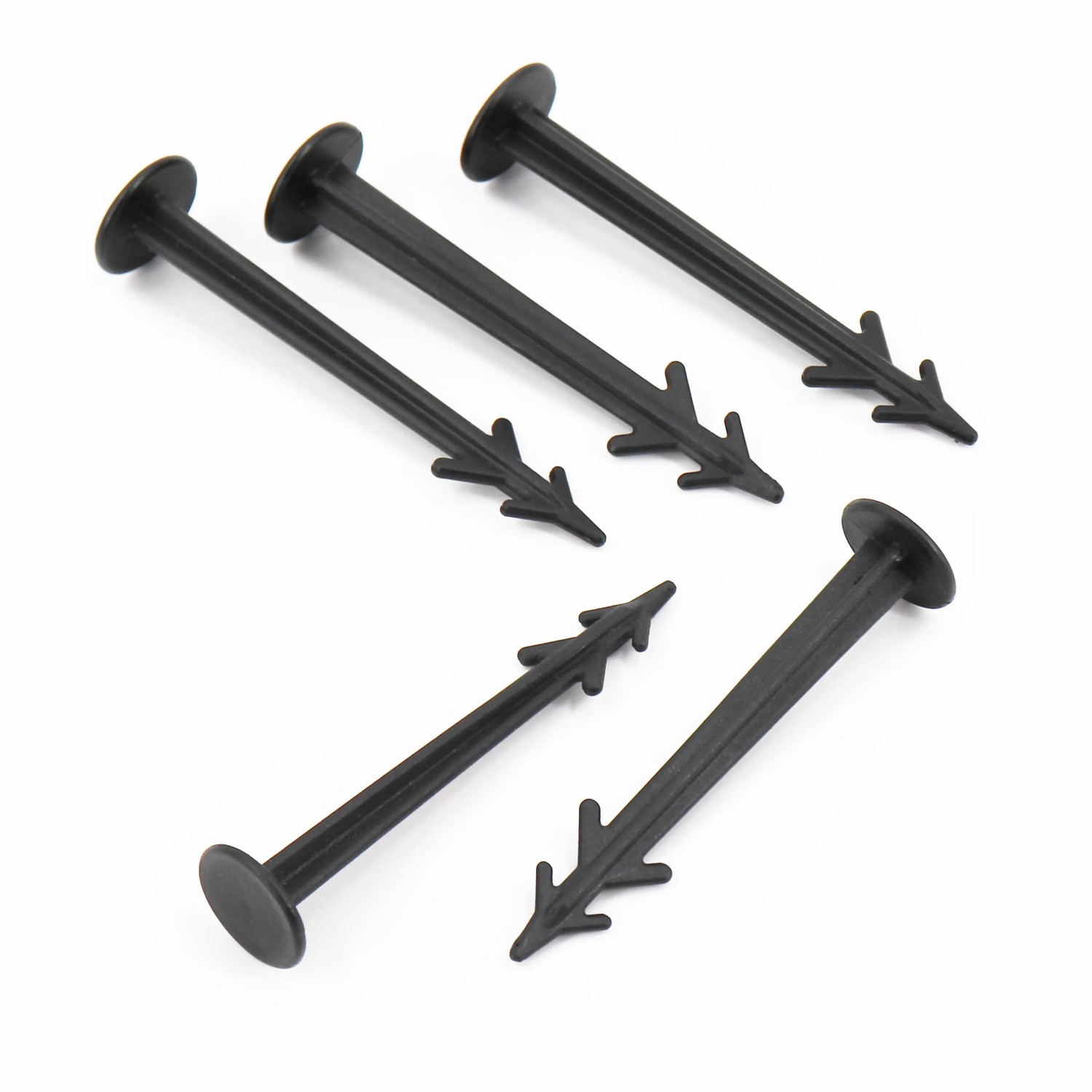 Schwarze Aquagart Netzanker/Bodenanker aus Kunststoff für Teichnetz, Laubschutznetz und Abdecknetz.