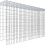 Gabiona Anbaukorb Typ 4, 100x200x50cm, Maschenweite 5x10cm, aus verzinktem Drahtgitter.