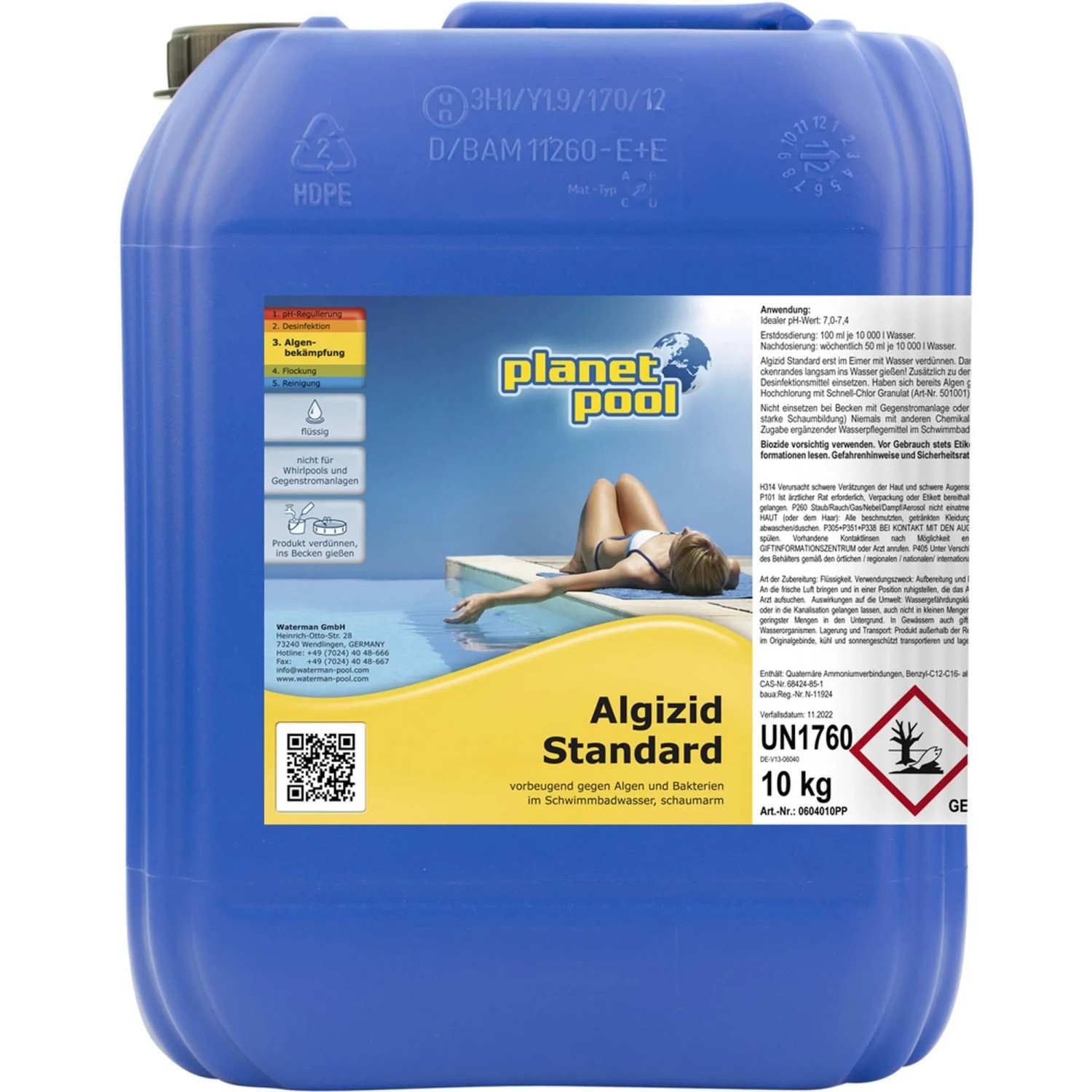 Planet Pool Algizid Standard 10 Liter