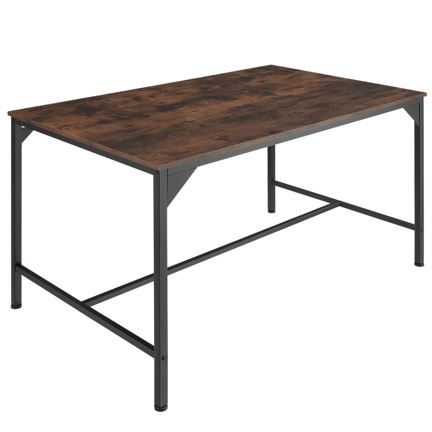 Tectake Esstisch Belfast Industrial Style Holz und Stahl  120 x 75 x 75 cm Industrial Holz Dunkel  Rustikal