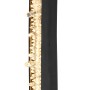 Schwarze Globo LED-Stehlampe Felicitas mit Acrylkristallen, 151 cm hoch. Moderne Design-Stehleuchte.