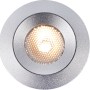 Silberne LED Bodeneinbauleuchte Budoni, rund, 5er Set für den Außenbereich.