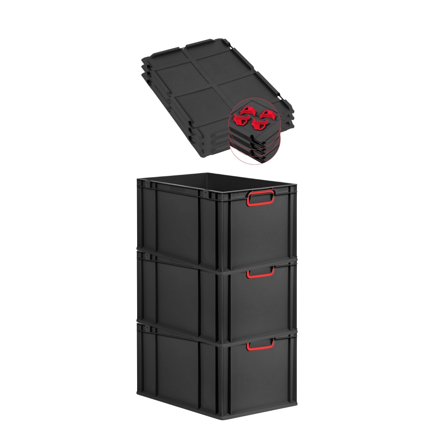 PROREGAL SuperSparSet 3x Eurobox Nextgen Color Mit Auflagedeckel HxBxT 32x4 günstig online kaufen