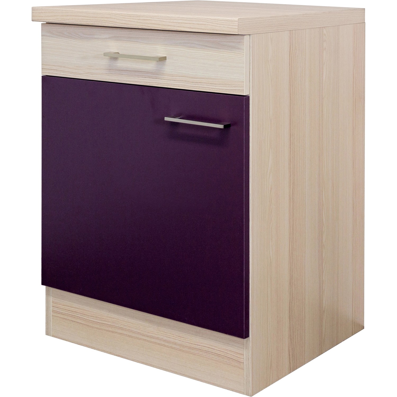 Flex-Well Exclusiv Unterschrank Focus 60 cm Akazie-Aubergine