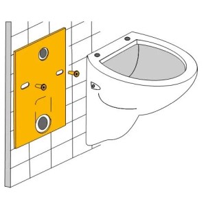 HAAS OHA Schallschutz-Set für Wand-WC/Bidet, zur Montage zwischen Keramik und Wand.