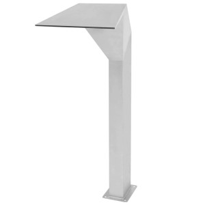 Silberner vidaXL Pool-Wasserfall aus Edelstahl, 90cm hoch. Gartenbrunnen für entspannende Wasserspiele.