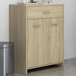 vidaXL Badezimmerschrank Sonoma-Eiche 60x33x80 cm Holzwerkstoff 849645