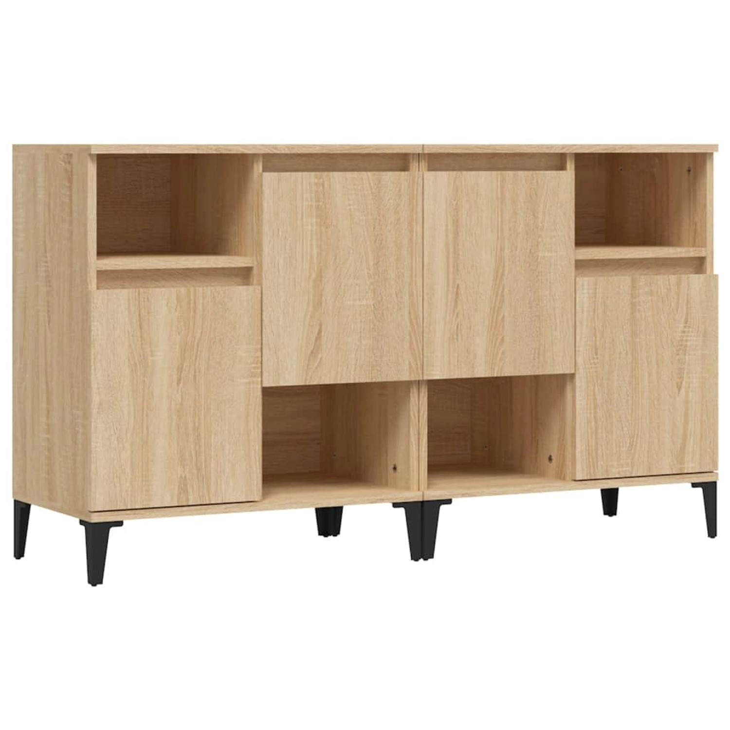 vidaXL Sideboards 2 Stk Sonoma-Eiche 60x35x70 cm Holzwerkstoff 3185730