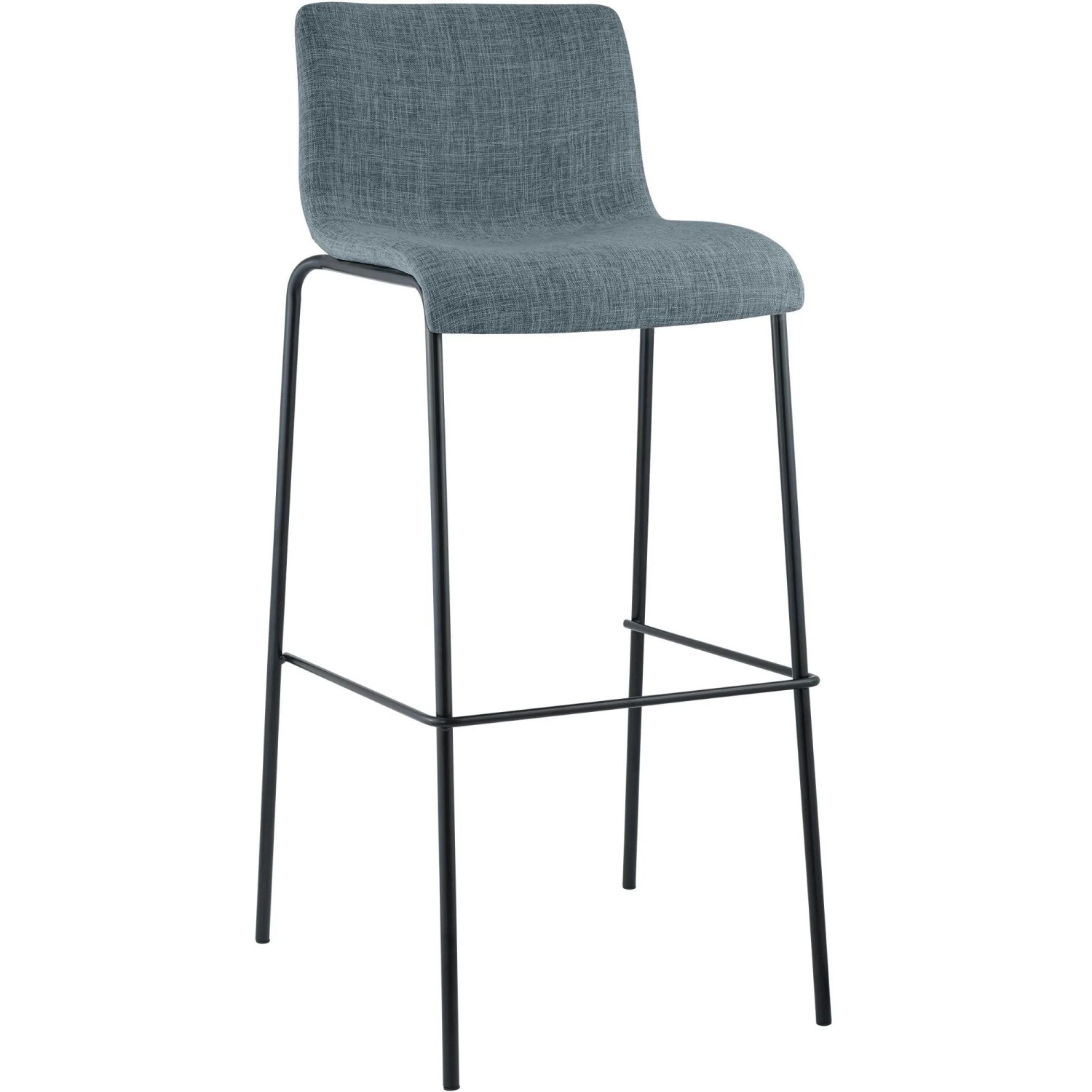 CLP Barhocker Hover Stoff Vierfußgestell Blau/Schwarz