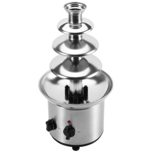 Steinborg SB-6030 Schokoladenbrunnen Edelstahl 4-Etagen 1250g Kapazität 190 Watt