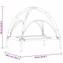 vidaXL Hundebett: Technische Zeichnung mit Maßen 63x49,5x60 cm, Stahlrahmen, abnehmbares Dach.