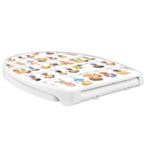 Banjado Familien WC-Sitz mit Kindermotiv, Absenkautomatik, aus Polypropylen.