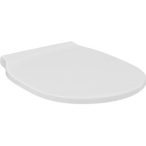 Weißer Ideal Standard Connect Air WC-Sitz mit Wrapover-Design.