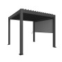 Biohort Sonnenschutzrollo für Pergola, dunkelgrau-metallic, mit Zip-Funktion für einfache Bedienung.