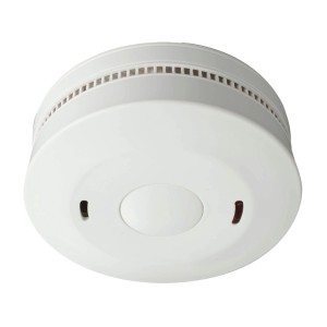 Weißer X4-Life Rauchmelder mit 10-Jahres-Batterie für zuverlässigen Brandschutz.