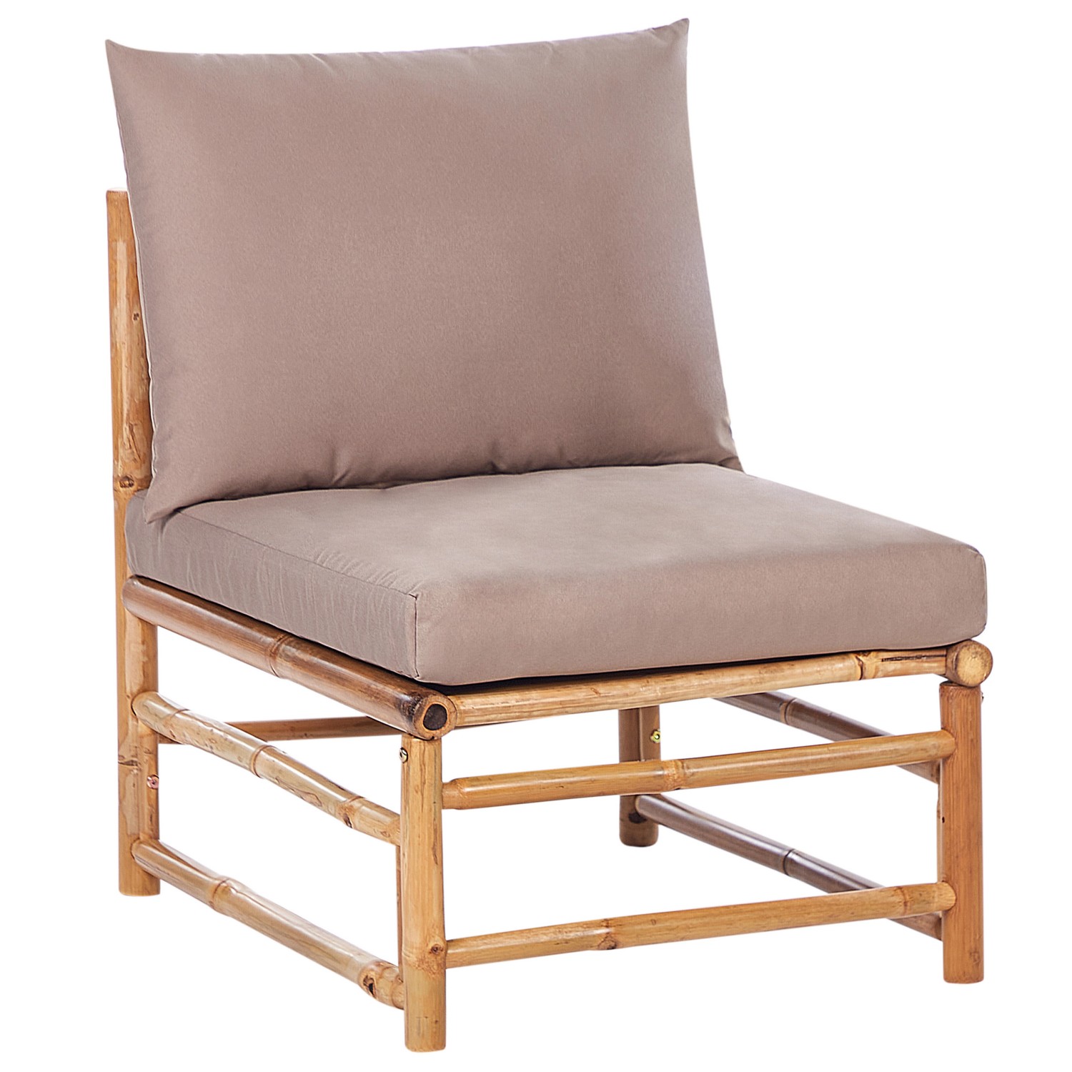 Beliani Gartenstuhl Beige Heller Holzfarbton 67x55x80 günstig online kaufen
