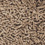 Nahaufnahme von Heizfuxx Holzpellets Red, Brennstoff für Heizsysteme.