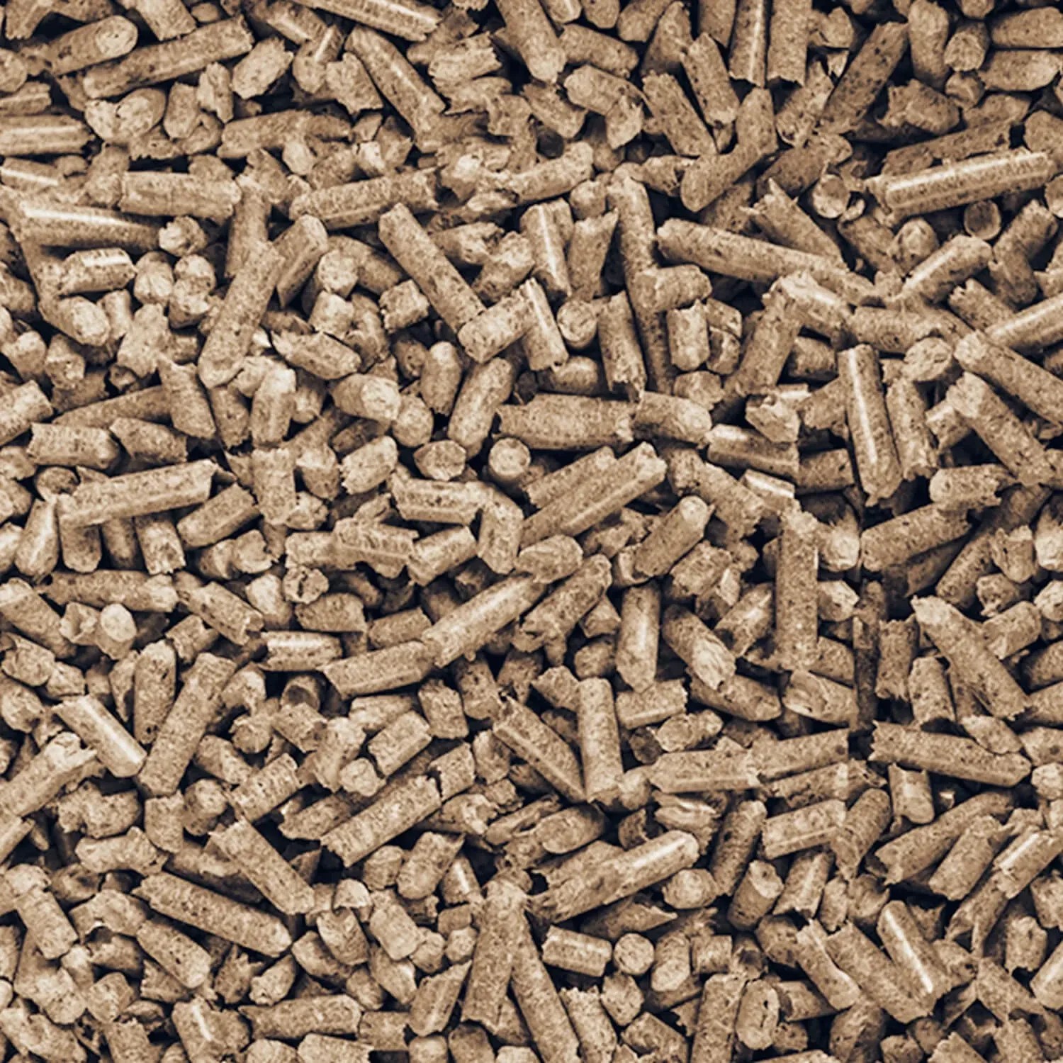 Nahaufnahme von Heizfuxx Holzpellets Red, Brennstoff für Heizsysteme.