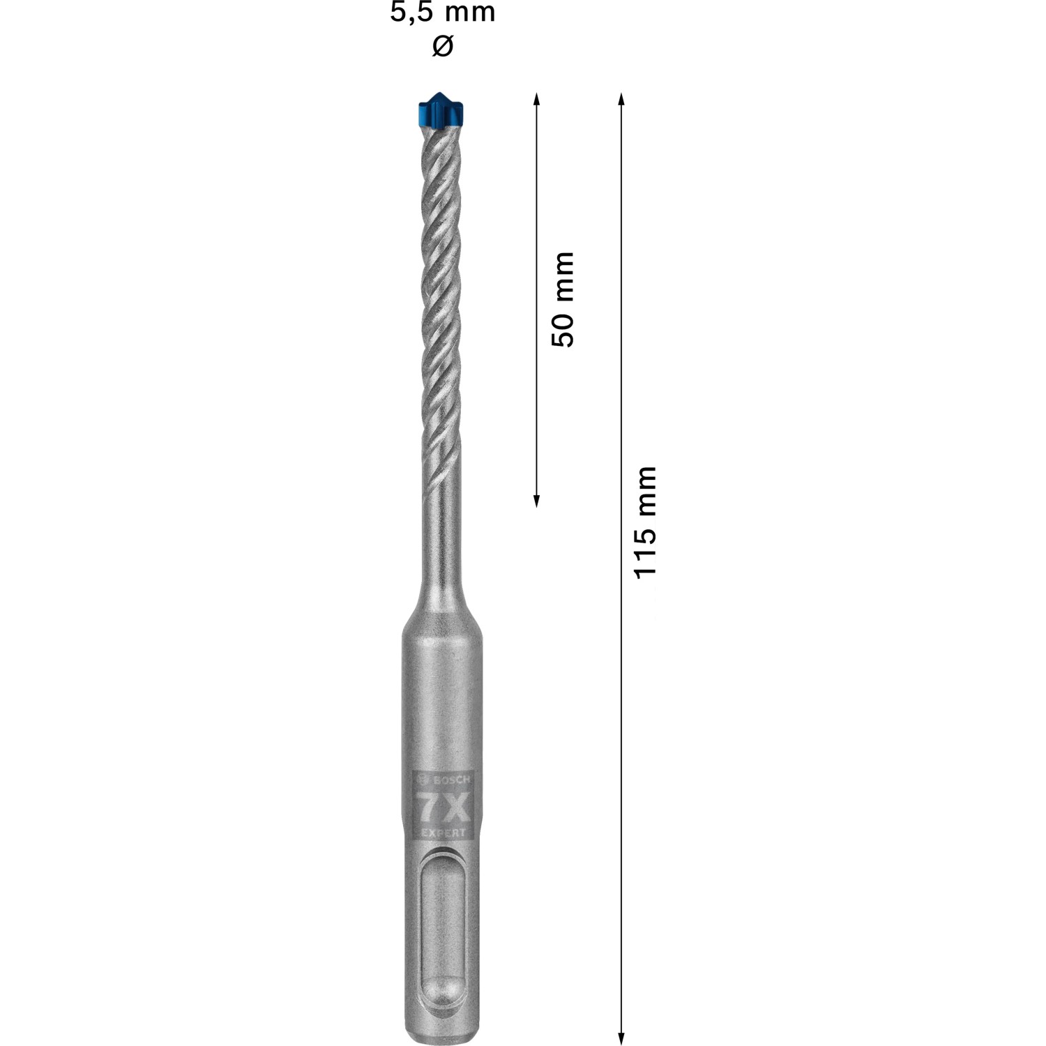 Bosch Expert Hammerbohrer SDS Plus-7X, 5,5x50x115mm, Betonbohrer.