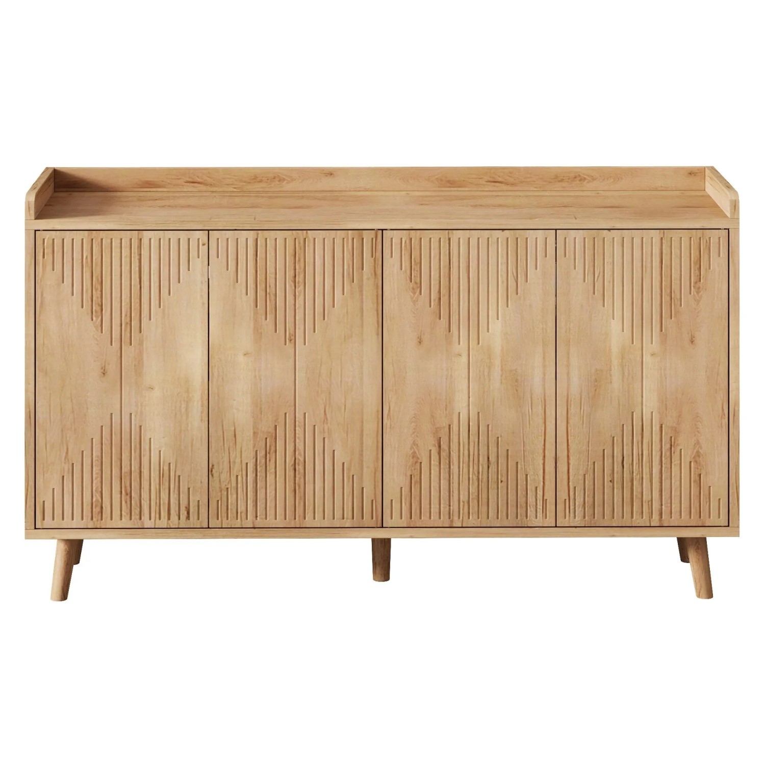 Merax Sideboard 140x40x84 cm 4 Türen Verstellbare Einlegeböden Wohnzimmer