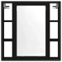vidaXL Spiegelschrank in Schwarz Eiche (60x60cm) aus Holzwerkstoff für das Badezimmer.