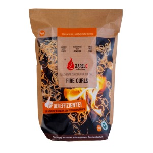Zarelo Fire Curls Anzünder, 200g Packung, ideal zum Grill anzünden.