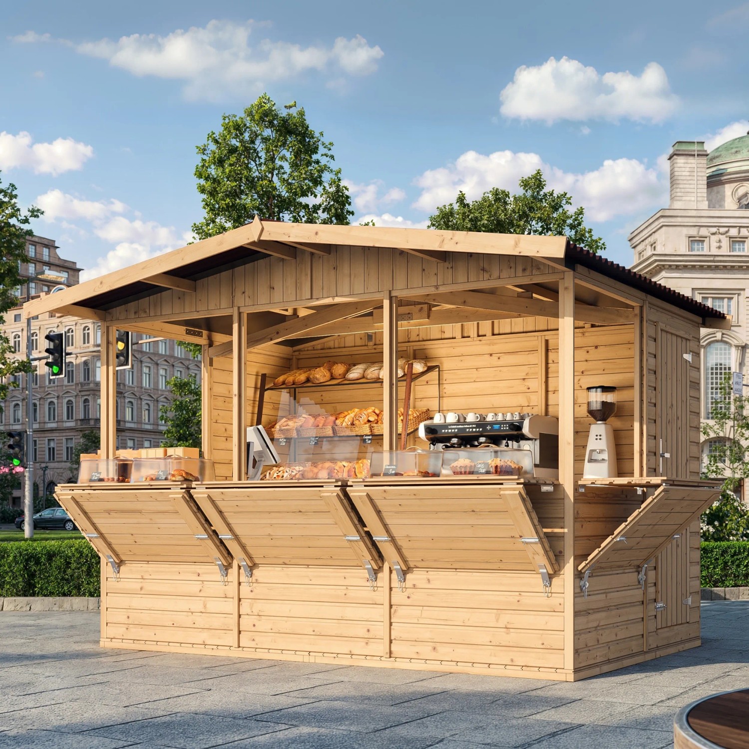 Timbela Holz Gartenhaus M150B 6m² 5 Theken kaufen bei OBI