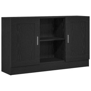 vidaXL Sideboard Schwarz 120 x 30,5 x 70 cm Holzwerkstoff 862521
