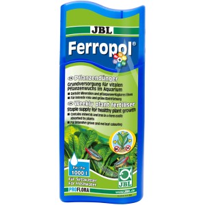 JBL Ferropol Basisdünger 250ml für Aquarienpflanzen, sorgt für vitales Wachstum und intensive Blattfärbung.