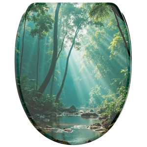 SANILO WC Sitz mit Absenkautomatik Top Fix Rainforest