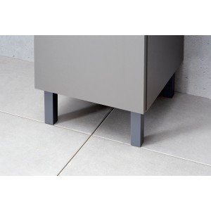 Pelipal Fuß-Set eckig Quarzgrau für Badmöbel Quickset 357, Detailansicht.