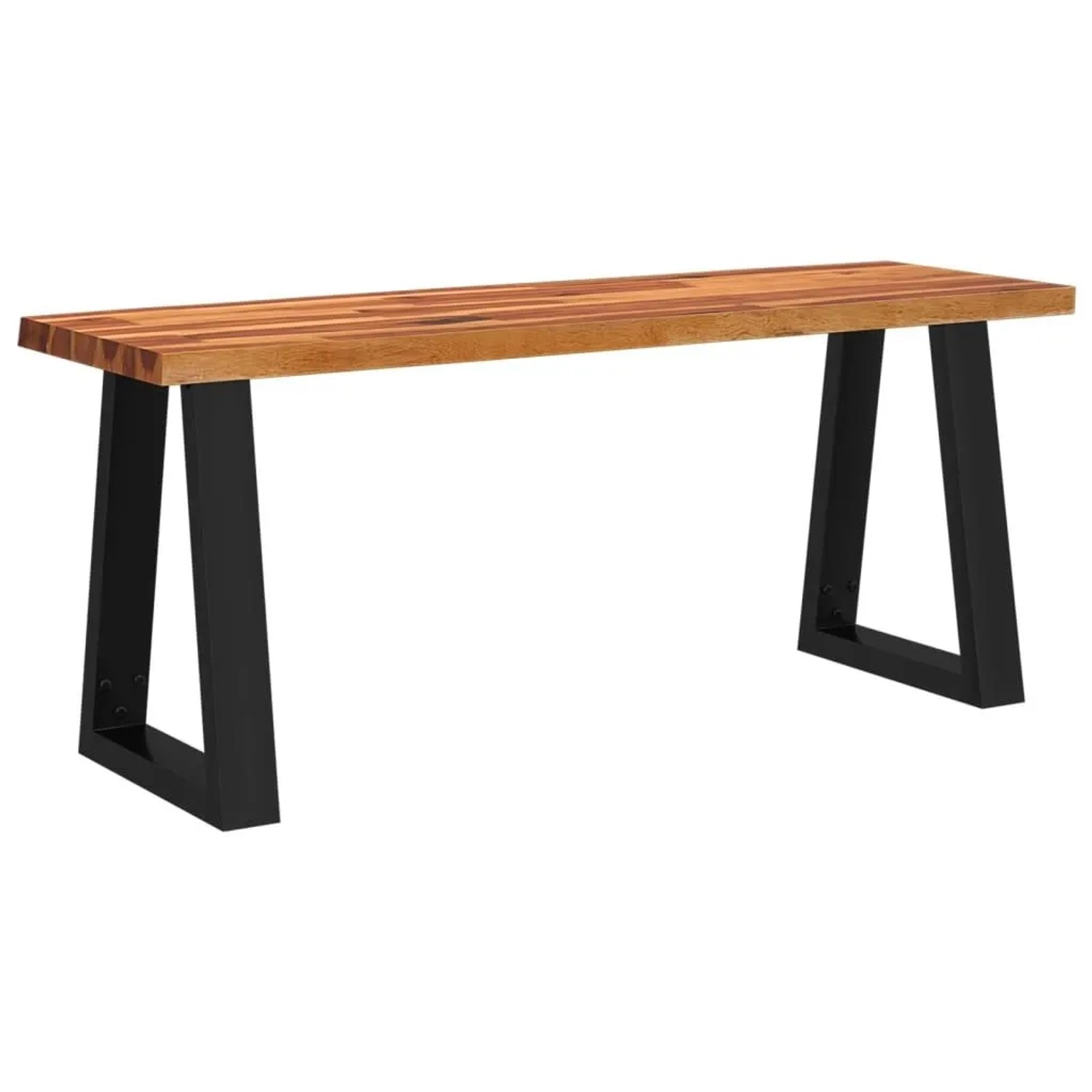 DELUKE Sitzbank LOKI Mit Baumkante 110cm Massivholz Akazie Küchenbank Esszimmerbank Flurbank Ohne Rückenlehne