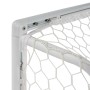 Detailaufnahme: Weißes Exit Scala Fußballtor aus Aluminium, 120x80cm, mit Netz.