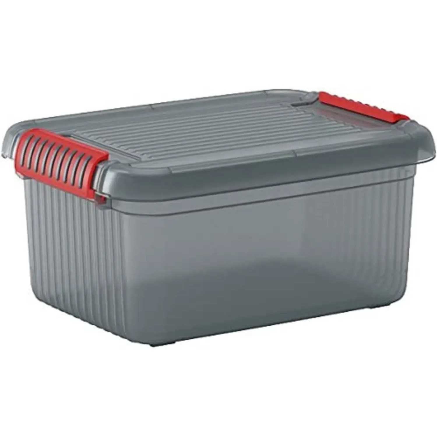 PROREGAL SuperSparSet 20x Mehrzweck Aufbewahrungsbehälter MANATEE mit Deckel HxBxT 39x59x28cm 42 Liter Grau/Orange