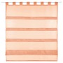 Bestlivings Sky Gardine in Apricot mit Schlaufen, Raffoptik, 90x110 cm. Transparenter Fenstervorhang.
