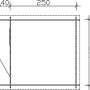 Grundriss Skan Holz Gartenhaus Porto 2, 250x250 cm, unbehandeltes Holz.