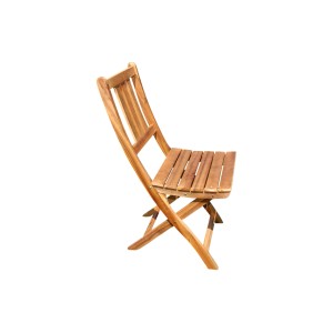 Klappbarer Gartenstuhl BLOOM aus Akazienholz, ideal für Balkon und Garten.