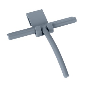 Schöner Wohnen Duschabzieher Mondine, blaues Silikon mit Halter für Bad & Dusche.