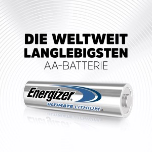 Energizer Ultimate Lithium AA Batterie, Mignon, 2er-Pack