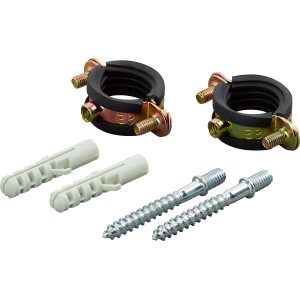 Schallschutzrohrschellen Set, 2 Stück, für Rohre Ø 25-30mm, inkl. Schrauben und Dübel.