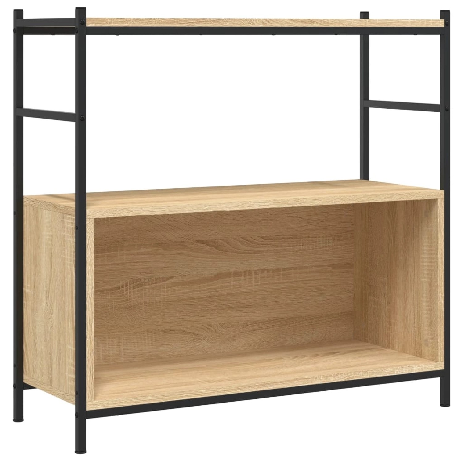 vidaXL Bücherregal Bücherregal Sonoma Eiche 80x30x78,5 cm Spanplatte und Ei günstig online kaufen