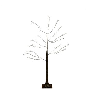Schwarzer Luca Lighting LED-Baum, 120 cm hoch, mit vielen Lichtern an den Ästen. Perfekt als Weihnachtsdekoration.