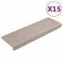 vidaXL Stufenmatten 15 Stk 65x21x4 cm Taupe Rechteckiger Rand 134573_3