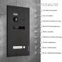 Schwarze Balter EVO HD Video Türsprechanlage mit 2 Monitoren für Einfamilienhaus.