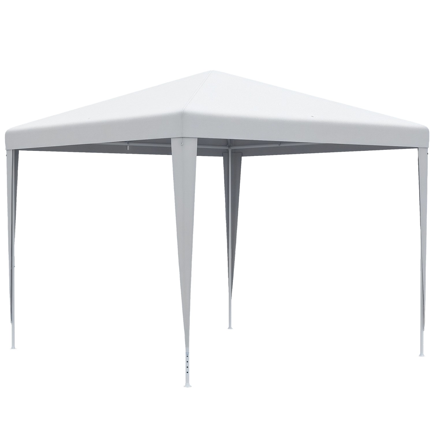Outsunny Pavillon Stahl PE Weiß 270L x 270B x 254H cm günstig online kaufen